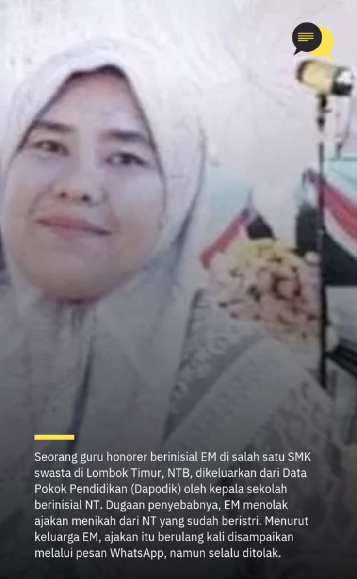 Guru di Lombok Timur tolak lamaran nikah dari Kepsek